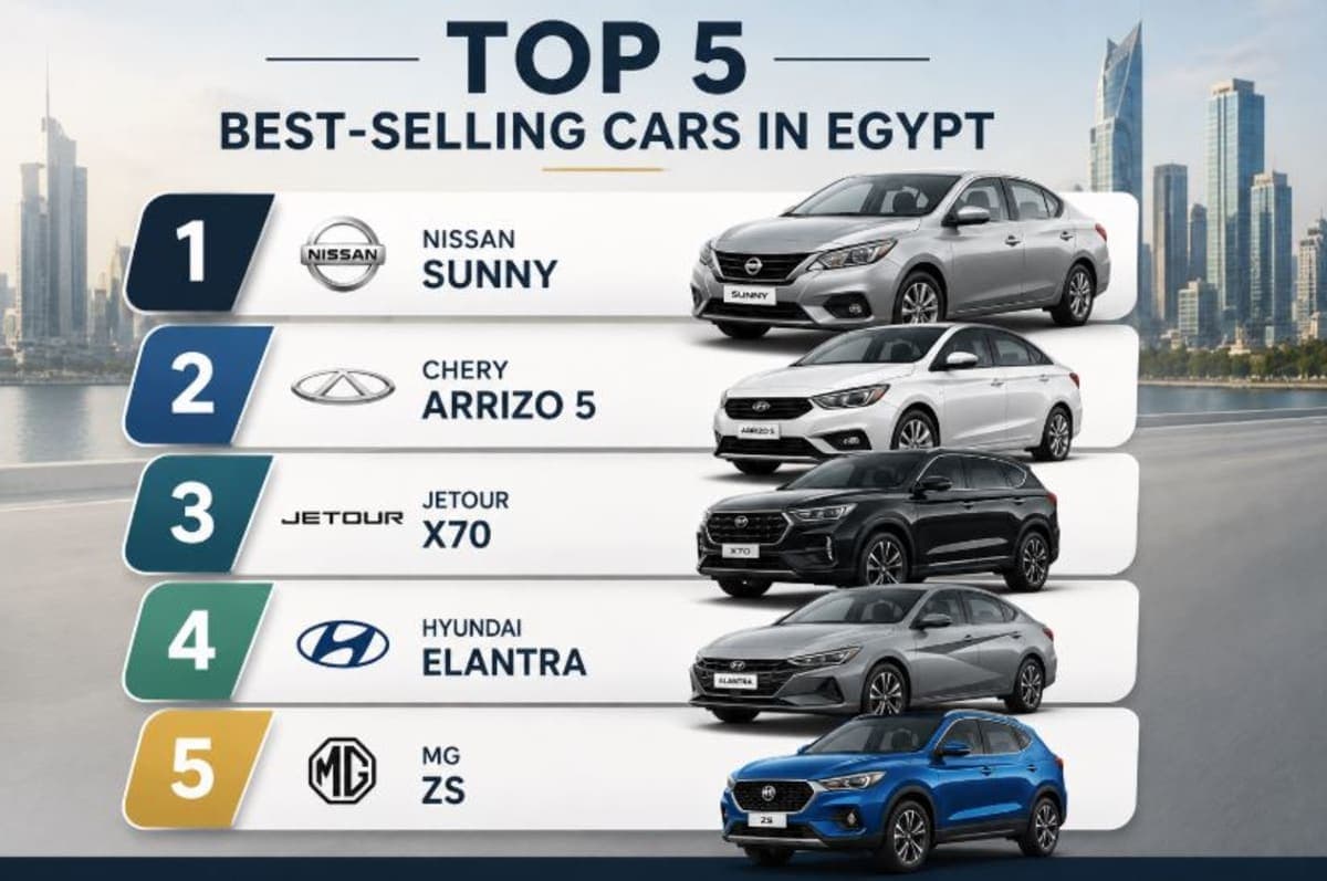 The top 5 best-selling cars in Egypt