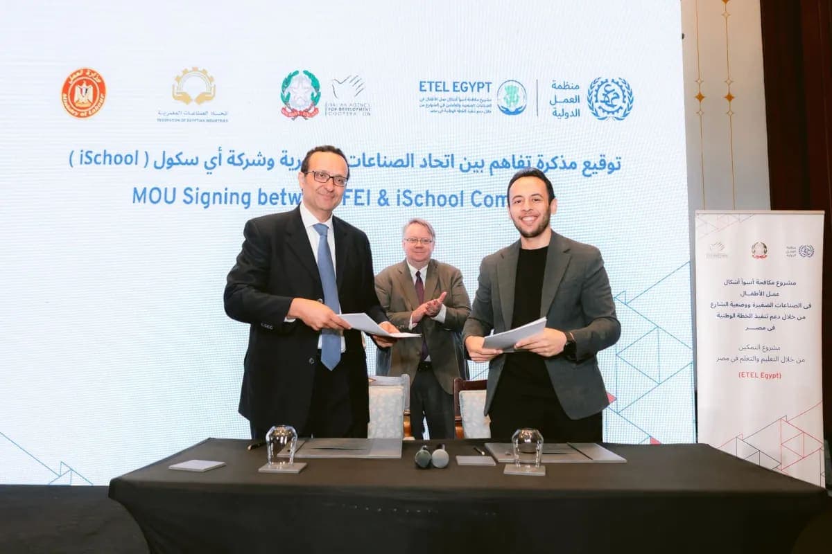 iSchool Partners with Federation of Egyptian Industries to Teach Digital Skills to Children in Al Asmarat